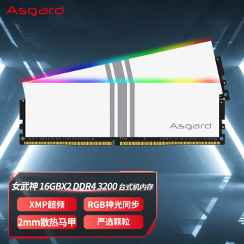Asgard 阿斯加特 瓦尔基里系列 DDR4 3200MHz RGB 台式机内存 32GB