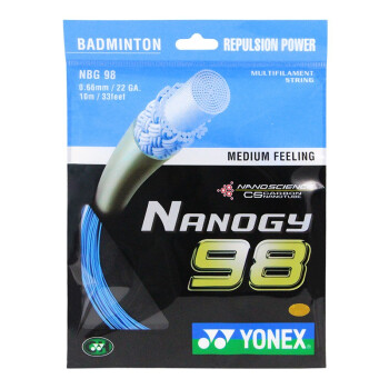 YONEX 尤尼克斯 羽毛球线高反弹综合性比赛训练羽球线NBG-98-002蓝色
