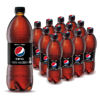 pepsi 百事 可乐无糖 Pepsi 碳酸饮料 汽水可乐 大瓶装900ml*12瓶