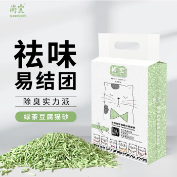 尚宝 绿茶味植物猫沙 6L白色（约2.5kg）