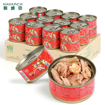 Navarch 耐威克 宠物零食罐 泰国猫罐头吞拿鱼+虾肉口味 1.68kg（70g*24罐）