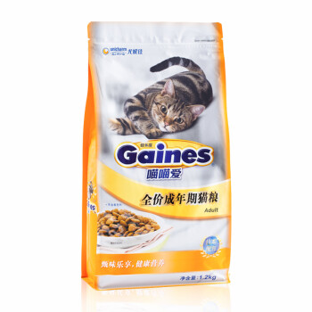Gaines 佳乐滋 喵喵爱全价通用成猫粮1.2kg日本配方 健康营养