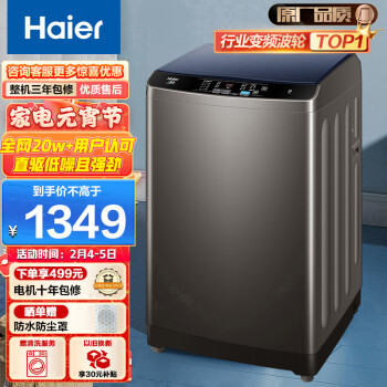 Haier 海尔 EB100B20Mate1 变频波轮洗衣机 10kg 灰色
