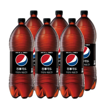 pepsi 百事 可乐无糖Pepsi 碳酸饮料 汽水大瓶装 2L*6瓶 饮料 整箱 百事出品