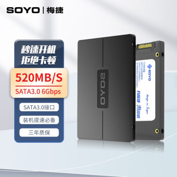 SOYO 梅捷 1TB SSD固态硬盘 SATA3.0接口 笔记本台式机家用硬盘 1TB+螺丝+线