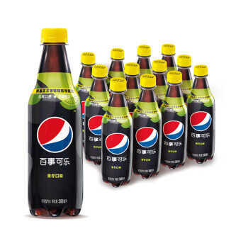 pepsi 百事 可乐 无糖 Pepsi 碳酸饮料 青柠味 汽水 中胶瓶 500ml*12瓶 29.9元