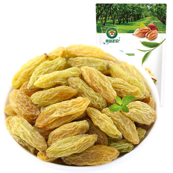 果园老农 蜜饯果干 新疆特产 大颗粒绿提葡萄干450g