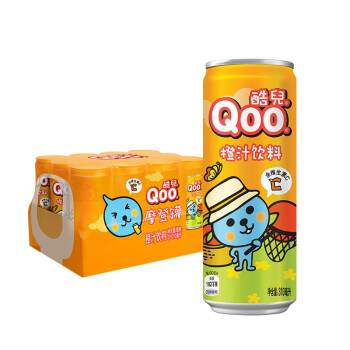 Fanta 芬达 美汁源 酷儿 Qoo 橙味果汁饮料 310ml*12罐年货装