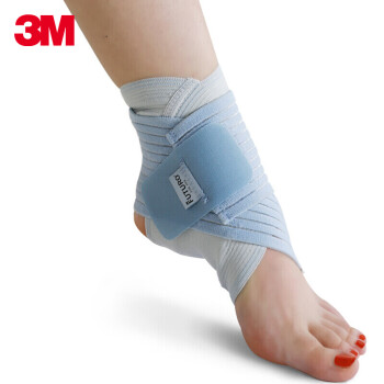 3M 护多乐护踝女 扭伤防护脚腕 透气针织护脚踝 蓝灰色均码