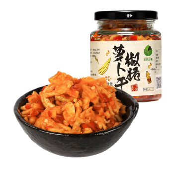 田野故事 萝卜干湖南特产下饭菜香辣脆辣椒萝卜丁瓶装酱菜即食180g