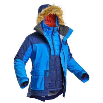 decathlon迪卡侬arctic900男子三合一冲锋衣8549103蓝色m