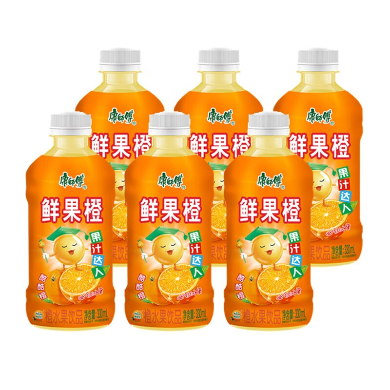 京喜概率券康師傅鮮果橙330ml6瓶383元包郵