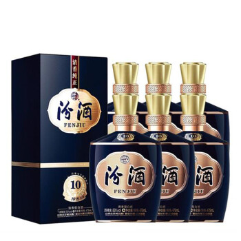 汾酒1915巴拿馬10清香型白酒53度475ml6瓶整箱裝