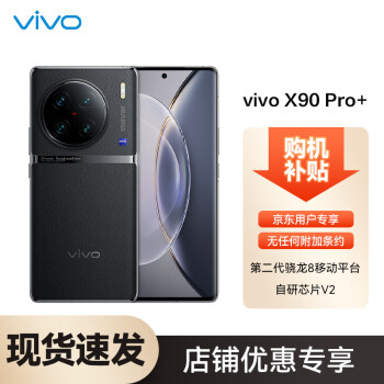 vivo # X90 Pro+ 12GB+512GB 原黑 台积电4nm芯片 新一代自研芯片V2 蔡司T*光学镜头 2K E6超感屏 5G 拍照手机