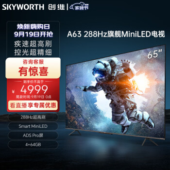SKYWORTH 创维 65A63 液晶电视 65英寸 4K