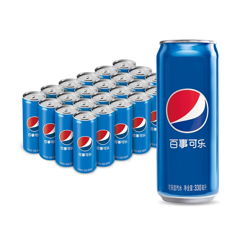 pepsi 百事 可乐 碳酸汽水饮料330ml*24听 细长罐 Pepsi 新老包装随机发 40.9元（需买3件，需用券）