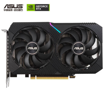ASUS 华硕 DUAL-RTX 3060-O12G-V2 LHR版 显卡 12GB 黑色