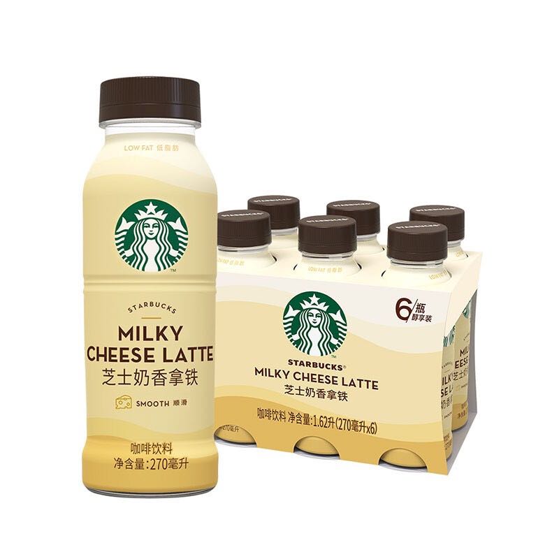 Starbucks 星巴克 星选 芝士奶香拿铁270ml6瓶 即饮咖啡饮料新老包装随机发 2701元（需买2件，需用券）2701元 爆料电商导购值得买 一起惠返利网 4110