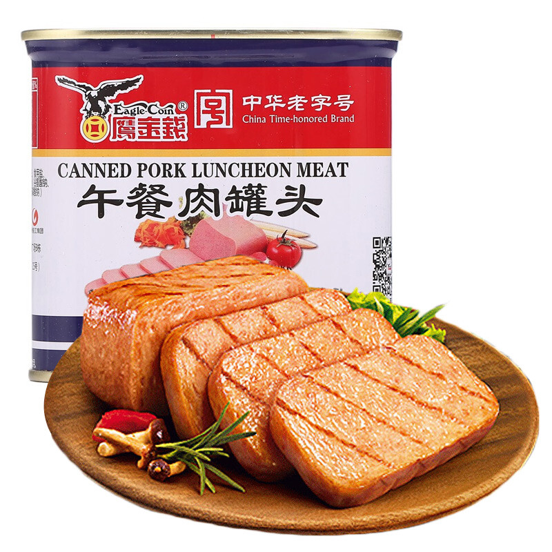 鹰金钱 午餐肉罐头 340g 9.16元