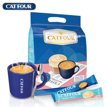 catfour 蓝山 拿铁咖啡30条 速溶咖啡粉 三合一 冲调饮品 450g/袋 17.7元