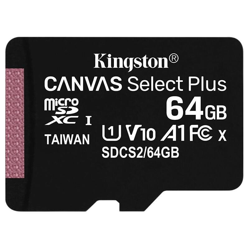 Kingston 金士顿 64GB TF（MicroSD） 存储卡 U1 A1 V10 手机内存卡 switch内存卡 读速100MB/s（终身质保） 32.9元