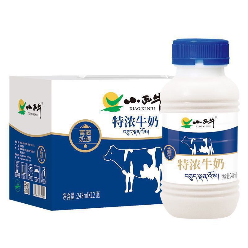 XIAOXINIU 小西牛 青海特浓牛奶243ml*12瓶 12.83元（需买4件，需用券）