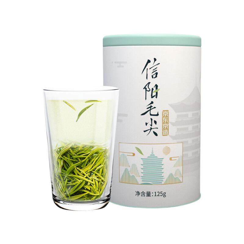 京東京造 2023新茶信陽毛尖250g罐裝 春茶綠茶茶葉 含禮袋 自飲年貨送禮 券后69.9元