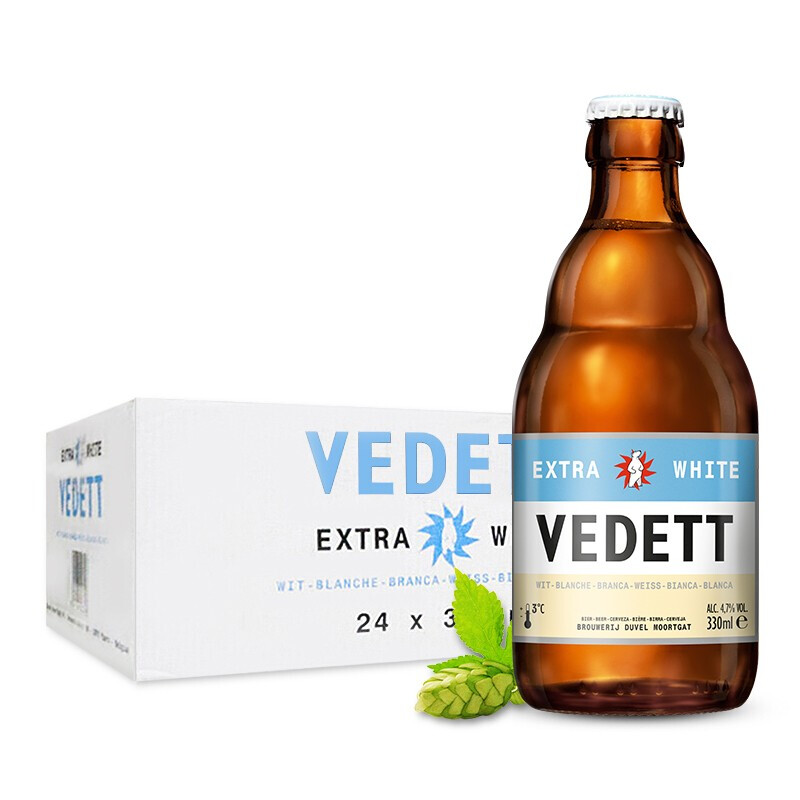 VEDETT 白熊 啤酒 精酿 啤酒 330ml*24瓶 整箱装 比利时原瓶进口 券后181元