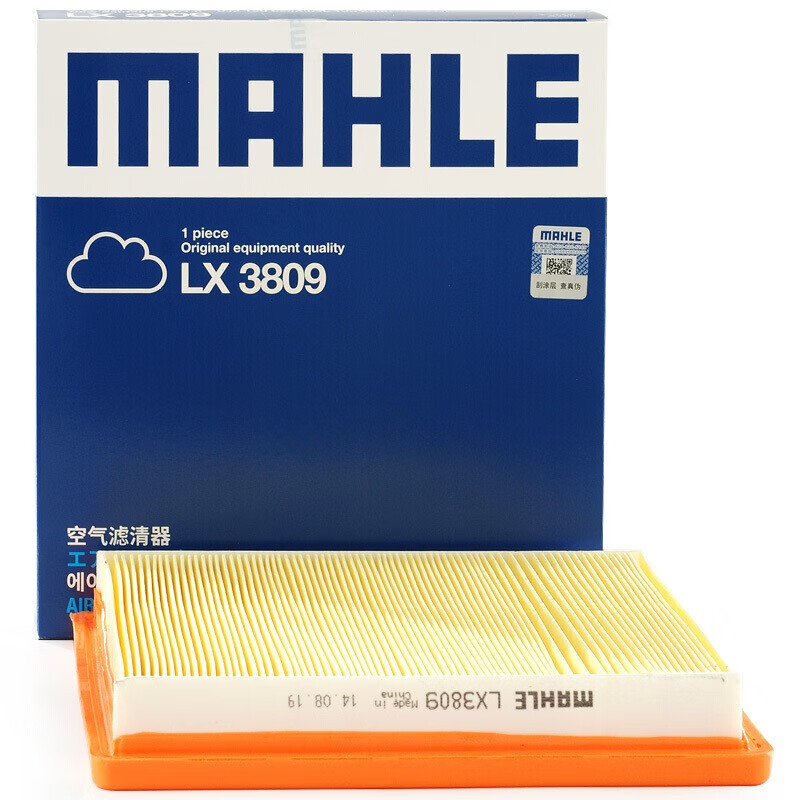 MAHLE 马勒 空滤/空气格/空气滤芯/滤清器LX3809适配 新桑塔纳 1.4 1.5 1.6 19.33元