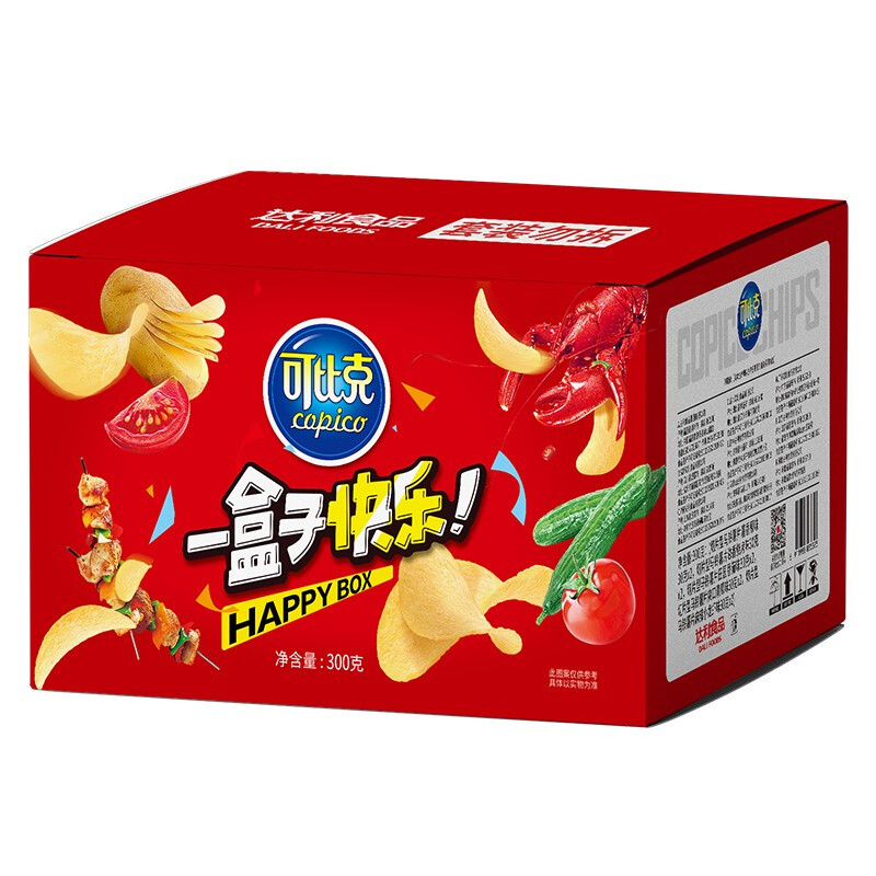 copico 可比克 一盒子快乐薯片 混合口味 300g 券后16.9元