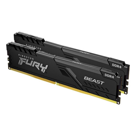 Kingston 金士頓 Fury系列 DDR4 2666MHz 臺式機內存 馬甲條 黑色 8GB KF426C16BB/8-SP 144元