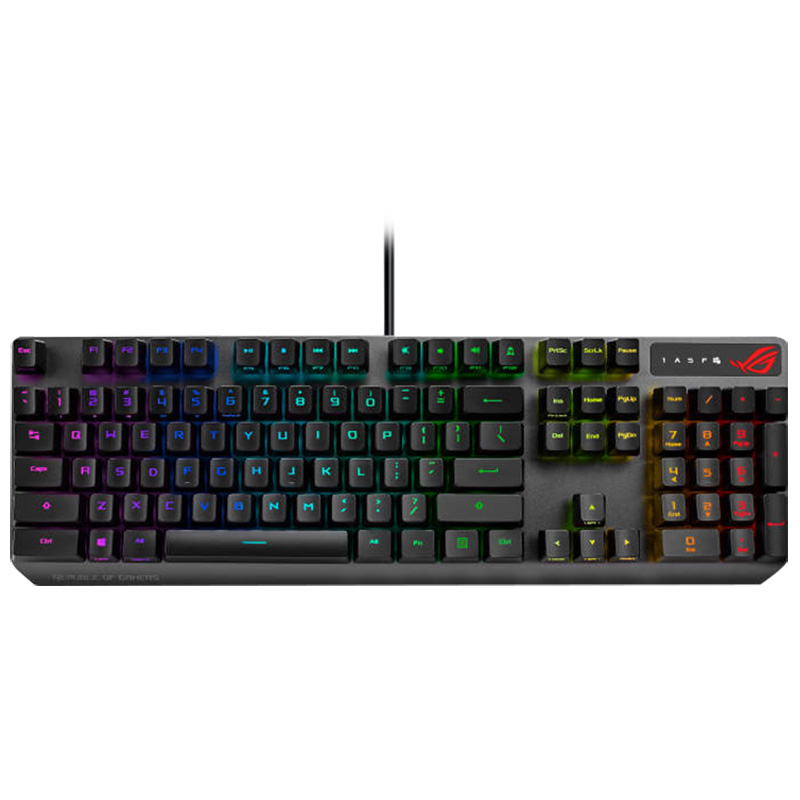 ROG 玩家國度 游俠 RX PBT版 104鍵 有線機械鍵盤 黑色 ROG RX藍軸 RGB 599元