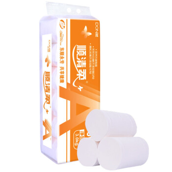 順清柔 無芯卷紙衛(wèi)生紙 國際版5層250g*12卷長條紙（3kg/提） 36.9元