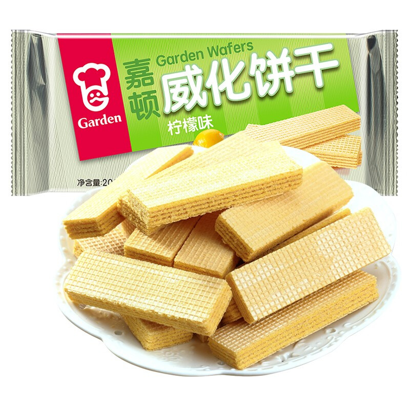 Garden 嘉顿 威化饼干 柠檬味 200g 8.33元