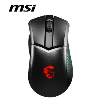 MSI 微星 GM51W 游戲鼠標(biāo) 無(wú)線 雙模 持久續(xù)航 RGB 超輕設(shè)計(jì) 黑色 附帶充電底座