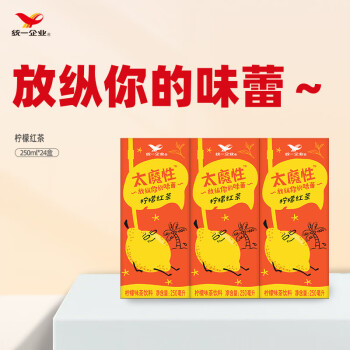 統(tǒng)一 太魔性 檸檬紅茶 網(wǎng)紅茶 經(jīng)典檸檬茶風味飲品 250ml*24盒