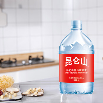 昆仑山 饮用天然弱碱性矿泉水 5L*4瓶 整箱装 家庭品质 加多宝出品