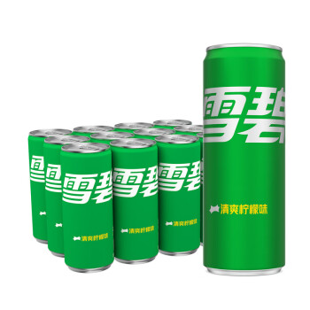 Sprite 雪碧 可口可樂（Coca-Cola）雪碧 Sprite 汽水飲料 碳酸飲料 330ml*12罐 摩登罐整箱裝