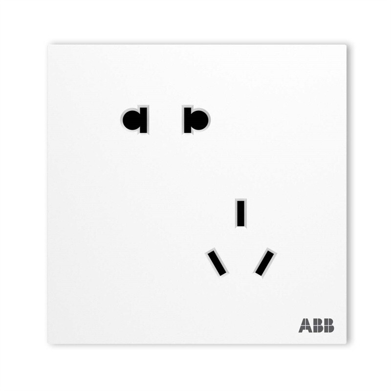 ABB 盈致系列 白色 错位斜五孔插座 5.8元（58元/10件，双重优惠）