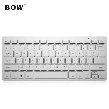 B.O.W 航世 HW098C 2.4G无线薄膜键盘 白色 无光