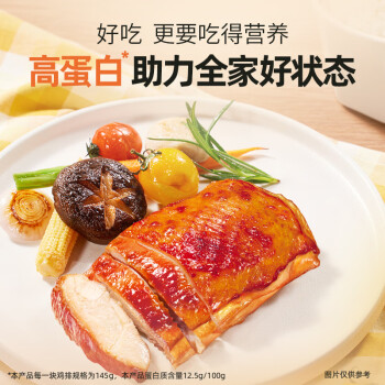 sunner 圣农 霸王鸡腿排145g 港式叉烧味 冷冻鸡腿肉鸡排 半成品轻脂轻食