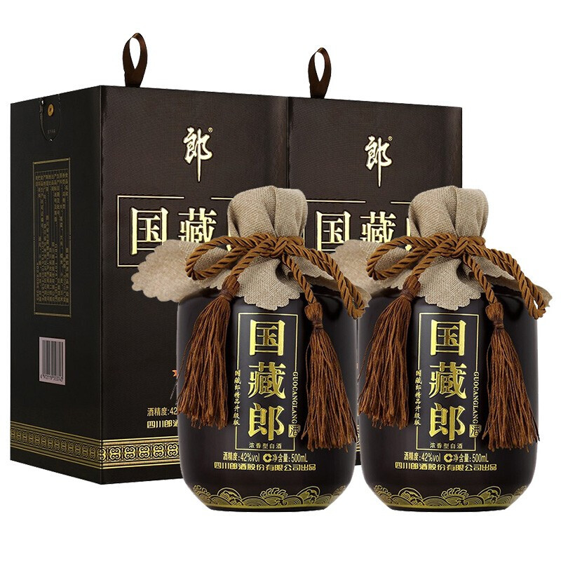 LANGJIU 郎酒 42度浓香型白酒 国藏郎 500ml*2瓶 券后168元