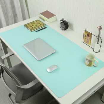 玲魅 双面双色鼠标垫超大办公桌垫写字台书桌垫 桌面防水鼠标垫 90