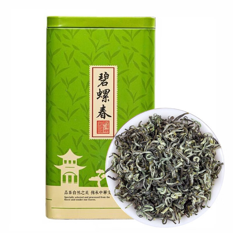 山间饮茗 碧螺春明前绿茶茶叶 罐装 250g 券后23.9元