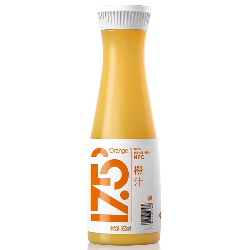 农夫山泉 17.5° 橙汁 950ml 20.33元（需买3件，需用券）