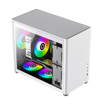 GAMEMAX 游戏帝国 火种X2全白色电脑机箱 游戏电竞台式组装机（MATX主板/240水冷/双钢化玻璃/TypeC口）