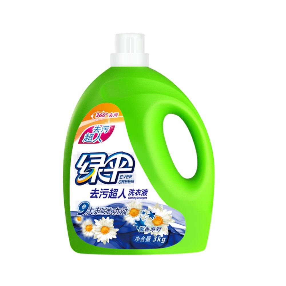 京东PLUS：EVER GREEN 绿伞 去污超人洗衣液 3kg 馨香原野 14.81元（双重优惠）