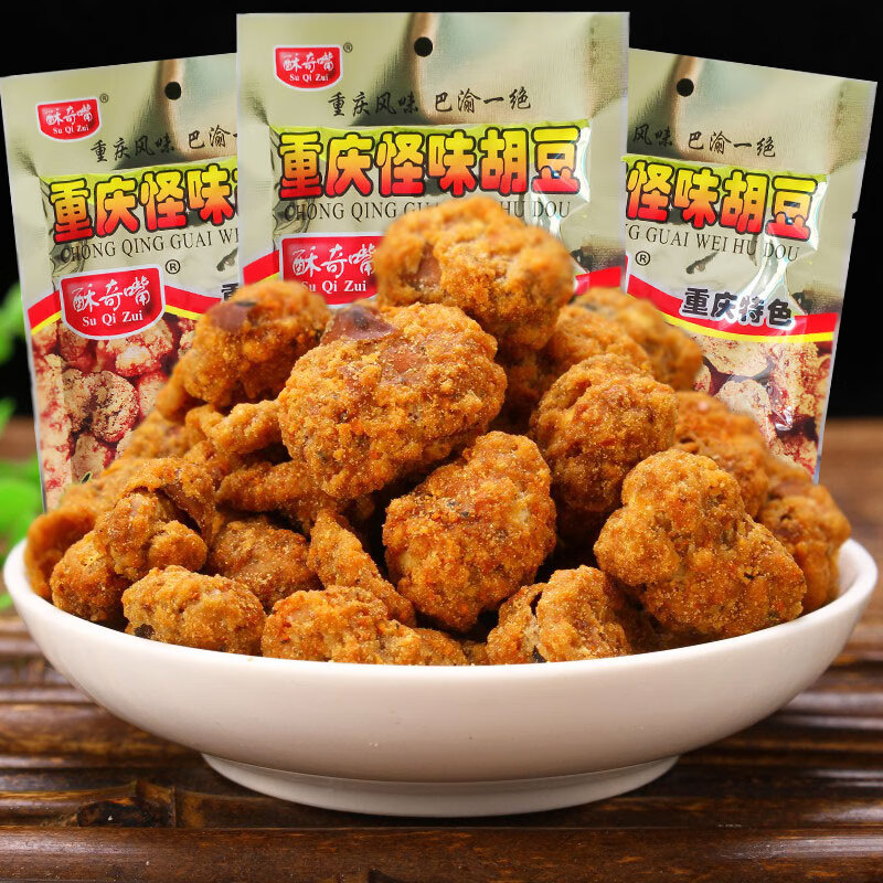 Su Qi Zui 酥奇嘴 plus会员：酥奇嘴 重庆怪味胡豆 100g*6袋 12.4元（需买2件，需用券）