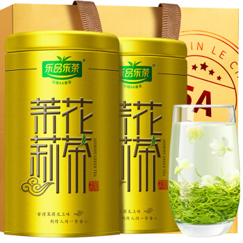 移动端、京东百亿补贴：乐品乐茶 茶叶特级茉莉花茶2023新茶茶叶花草茶浓香型新茶礼盒装250g 罐装