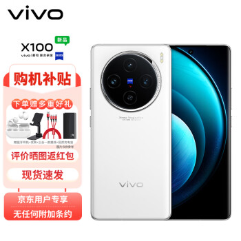 vivo X100 16GB+1TB 白月光 蓝晶×天玑9300 5000mAh蓝海电池 蔡司超级长焦 120W双芯闪充 5G 拍照 手机ZG